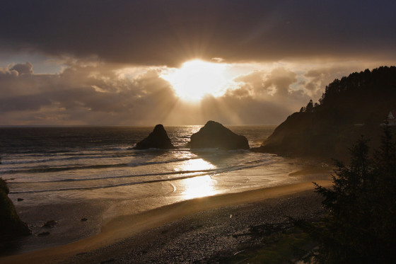 oregon coast sunset