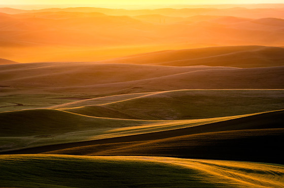 rolling hills sunset palouse